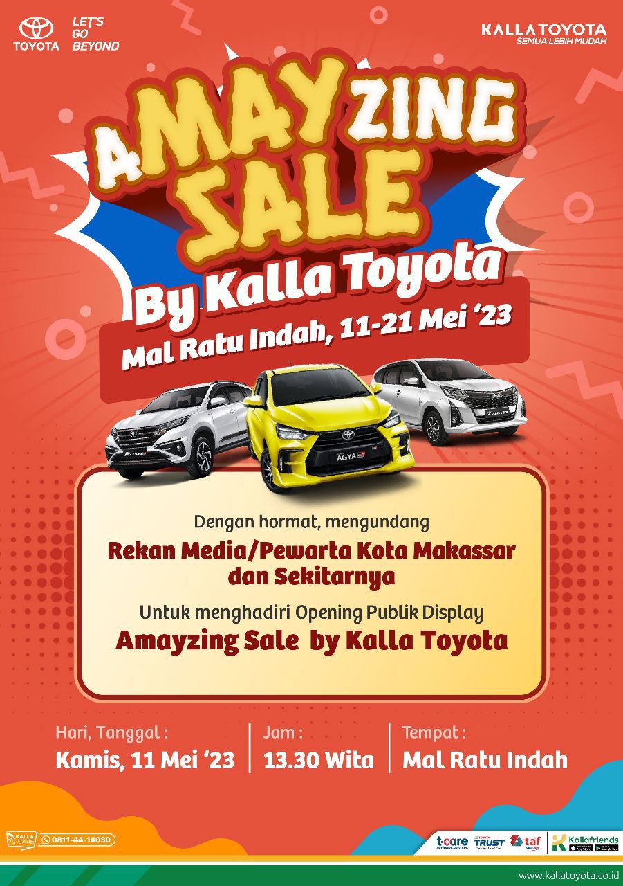  Amayzing Sale! Ambil Promo Terbaik di Public Display Kalla Toyota