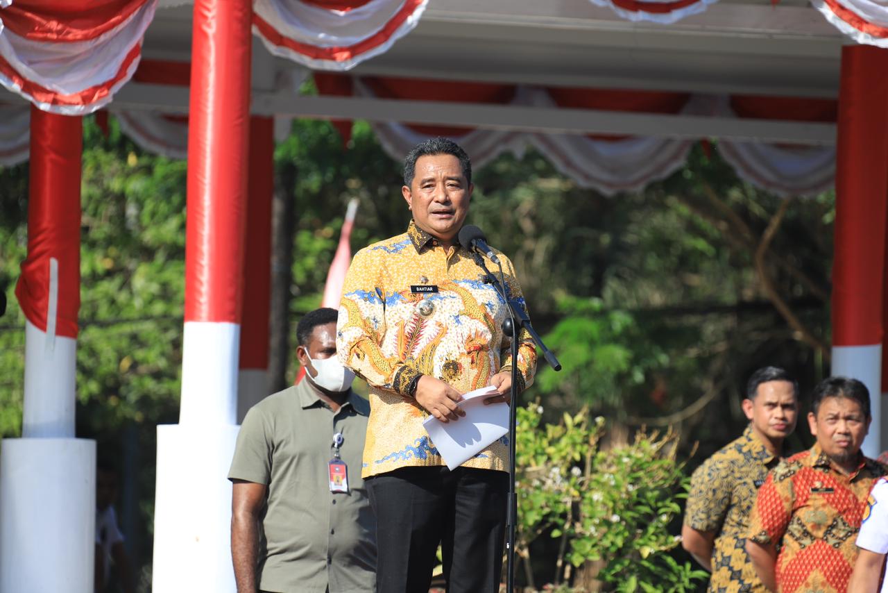  Lewat Apel Pagi, Pj Gubernur Sulsel Bahtiar Sampaikan 3 Instruksi Presiden Joko Widodo