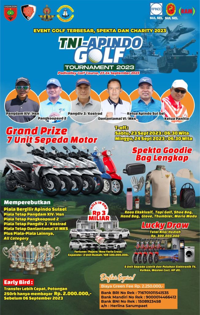 TNI - APINDO Gelar Turnamen Golf 2023