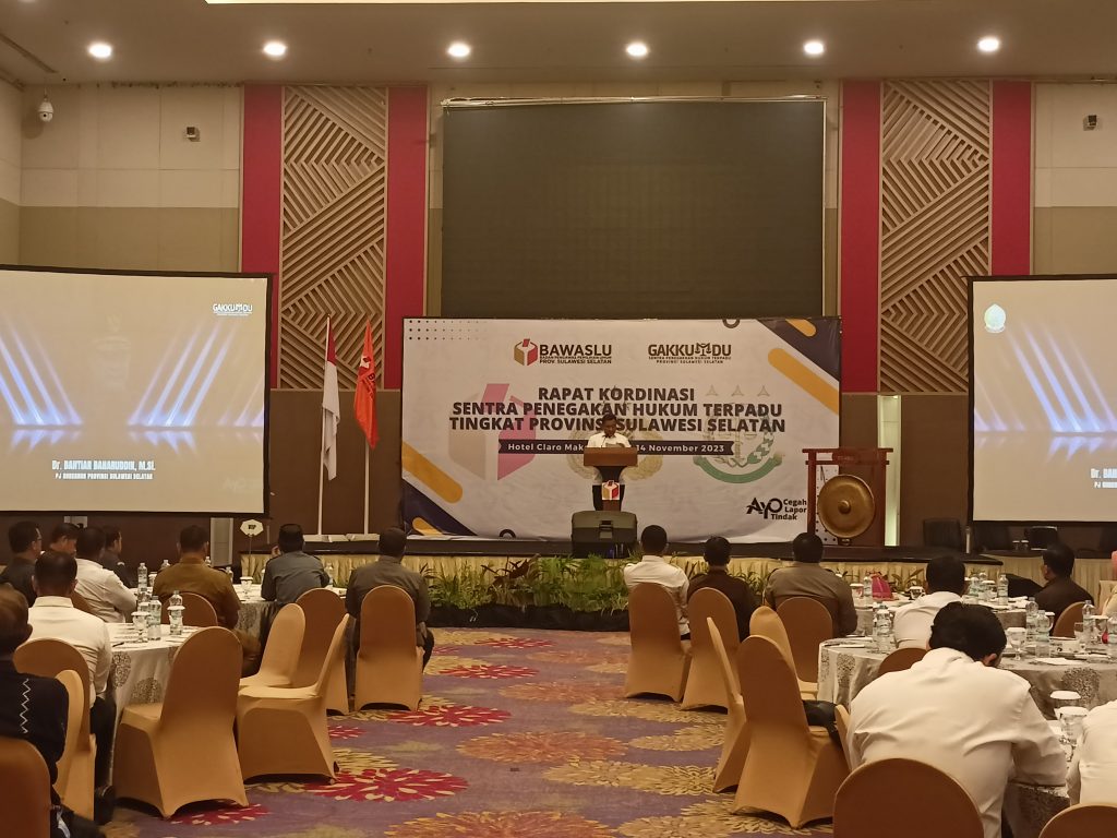 Hadapi Pemilu, Pemprov, Kejati, Polda, dan Bawaslu Sulsel Komitmen Tegakkan Gakkumdu 