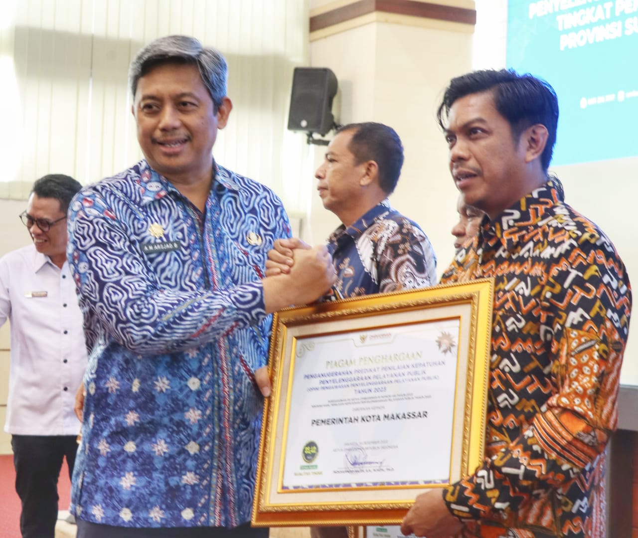  Makassar Masuk Lima Besar Pelayanan Publik Terbaik di Provinsi Sulsel