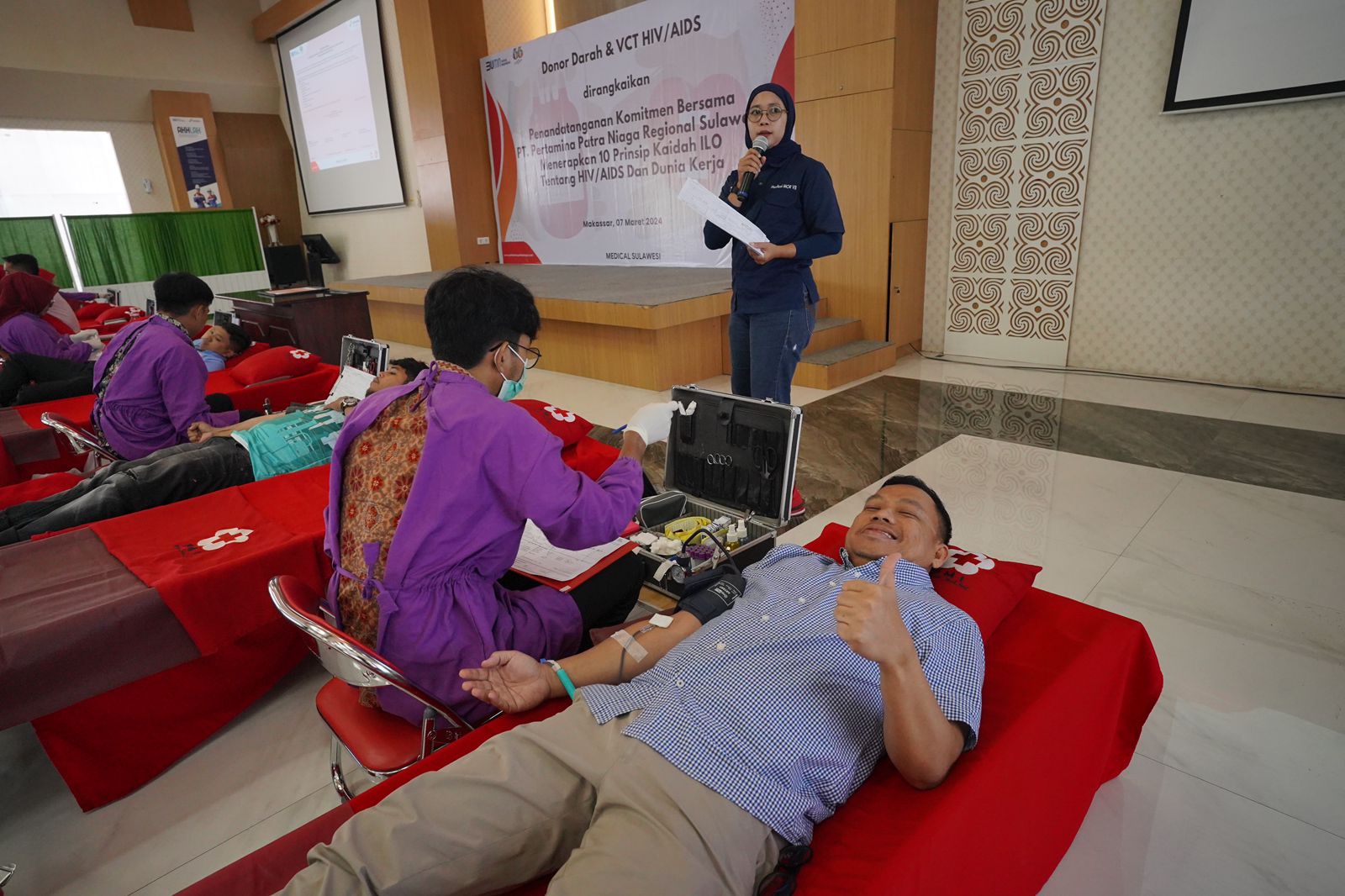  Ratusan Perwira Ikut Berpartisipasi donor darah
