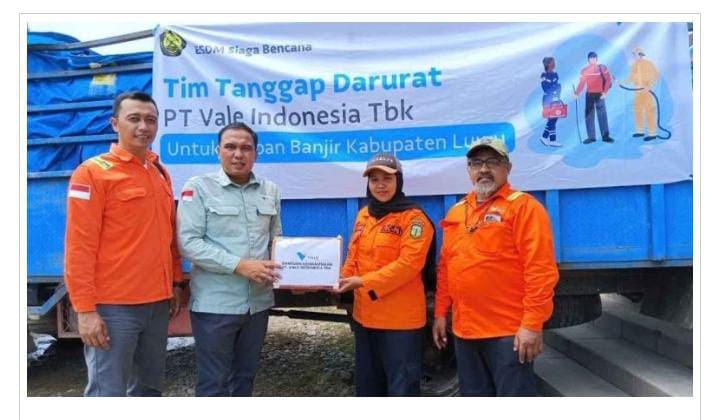  Peduli Bencana di Luwu, PT. Vale Indonesia Kirimkan Bantuan