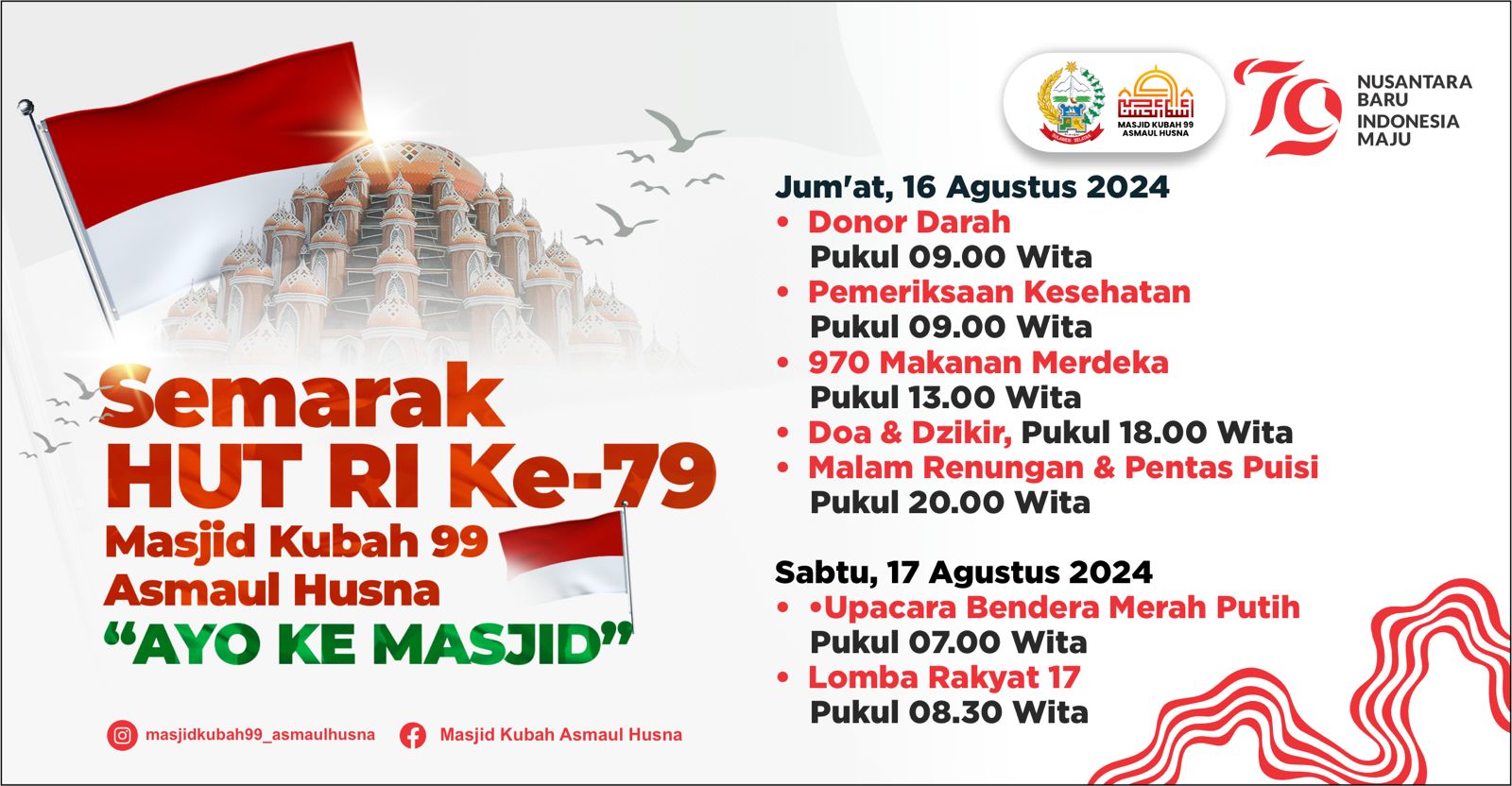  DKM Sambut Kemerdekaan RI ke-79 Lewat Bakti Sosial dan Dzikir Bersama