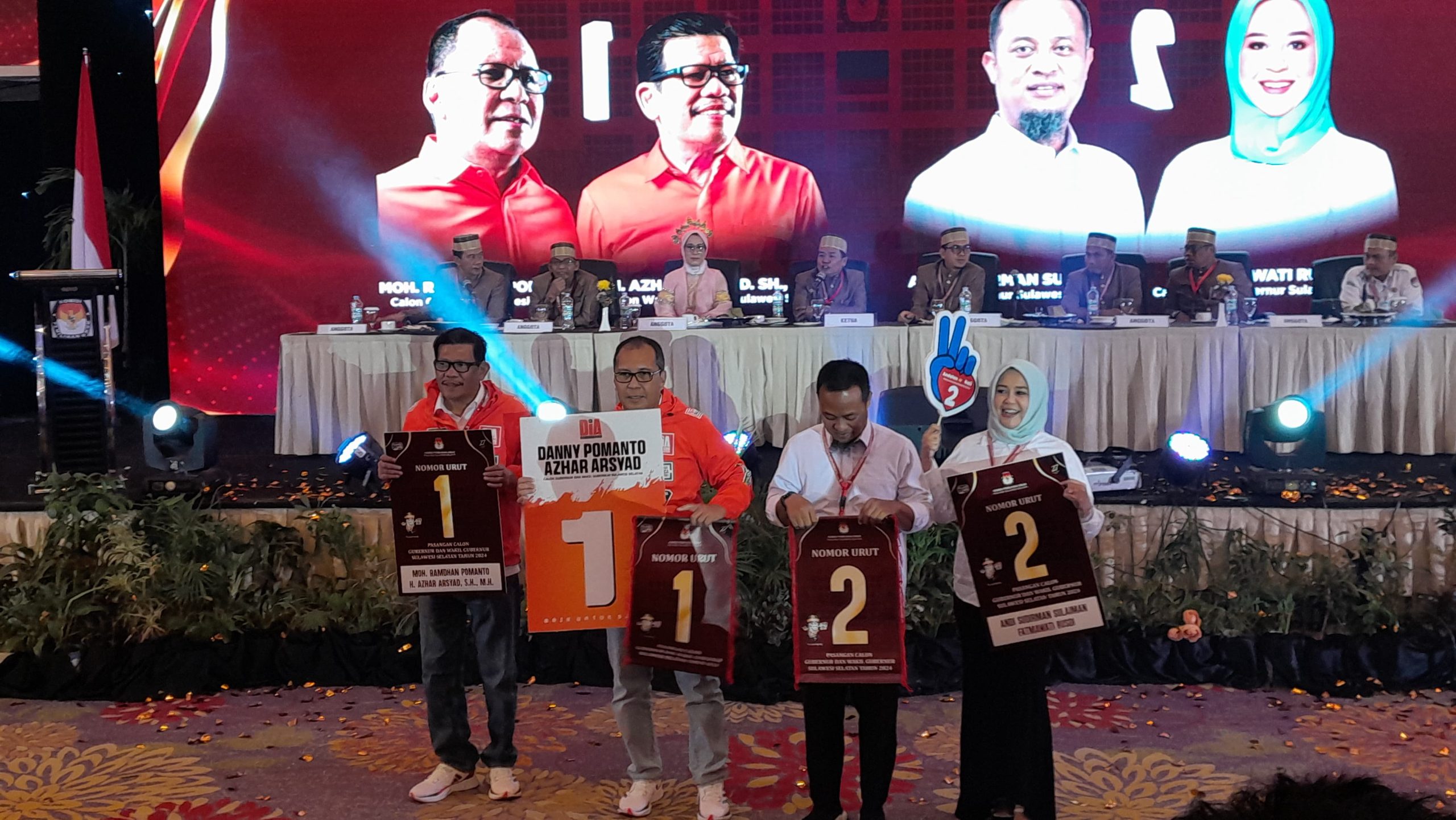 Pencabutan Nomor Urut, DIA Nomor Urut 1, Andalan Hati 2 di Pilgub Sulsel