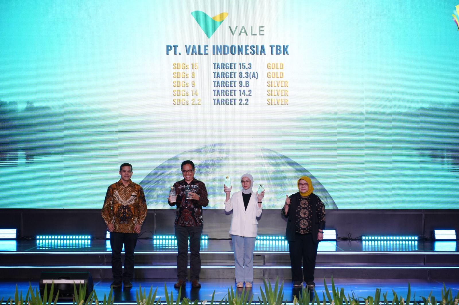  Bangun Komitmen, PT. Vale, Raih 5 Penghargaan Indonesia SDG’ s Award&nbsp;