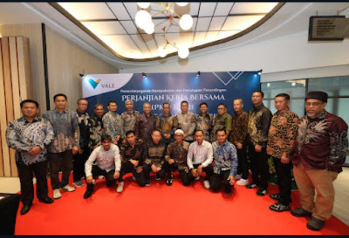  Wujud Nyata Resmi PT Vale Teken Perjanjian Kerja Bersama Serikat Pekerja