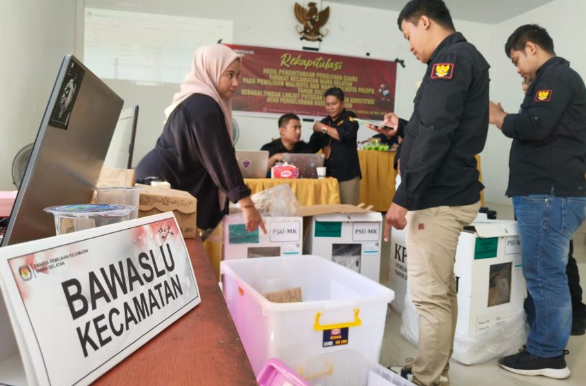  Bawaslu Sulsel Pantau Rekapitulasi Hasil Perhitungan PSU Palopo
