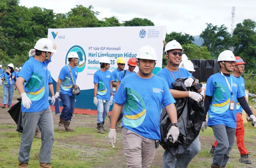  Komitmen ;Aksi Bersih-Bersih PT. Vale IGP Morowali Berhasil Kumpulkan 0,8 ton Sampah