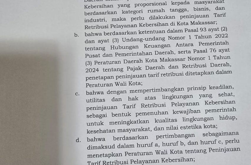  Pemkot Makassar Tuntaskan Data 62.538 Penerima Pembebasan Iuran Sampah