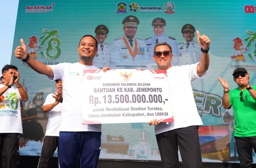  Rp.13,5 Milyar Stadion Turatea Jeneponto Terima Dana Bantuan dari Pemprov Sulsel