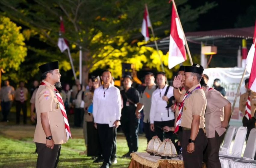  Malam Puncak Kemah Pendidikan Karakter, Gubernur Sulsel Semangati Ribuan Pramuka