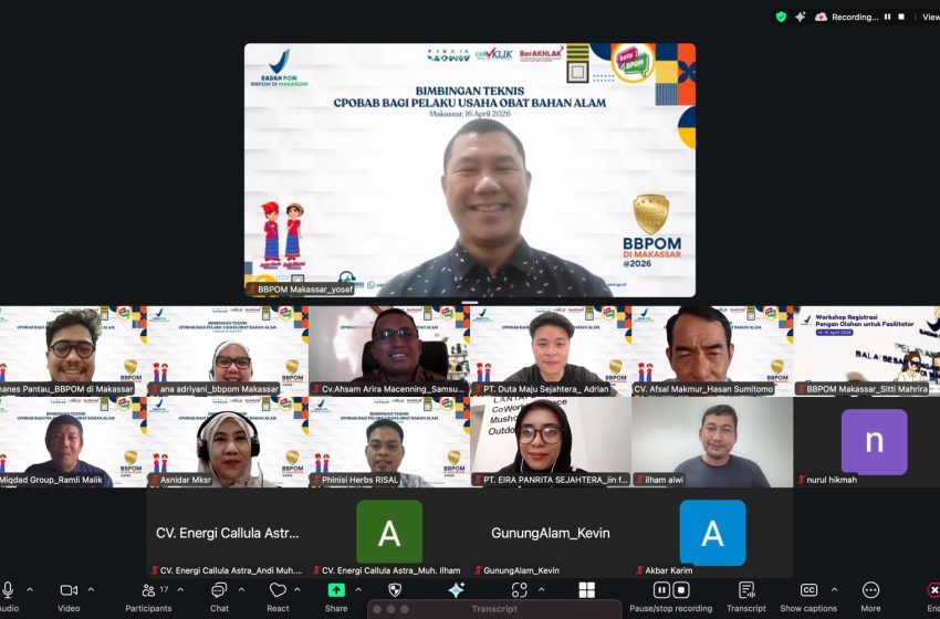  Dorong UMKM Jamu Naik Kelas, BBPOM Makassar Perkuat Standar Produksi dan Perizinan