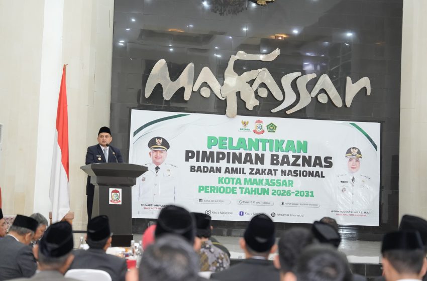  Appi Lantik Pimpinan Baznas Makassar 2026-2031, Targetkan Pengelolaan Zakat Lebih Modern dan Berdampak