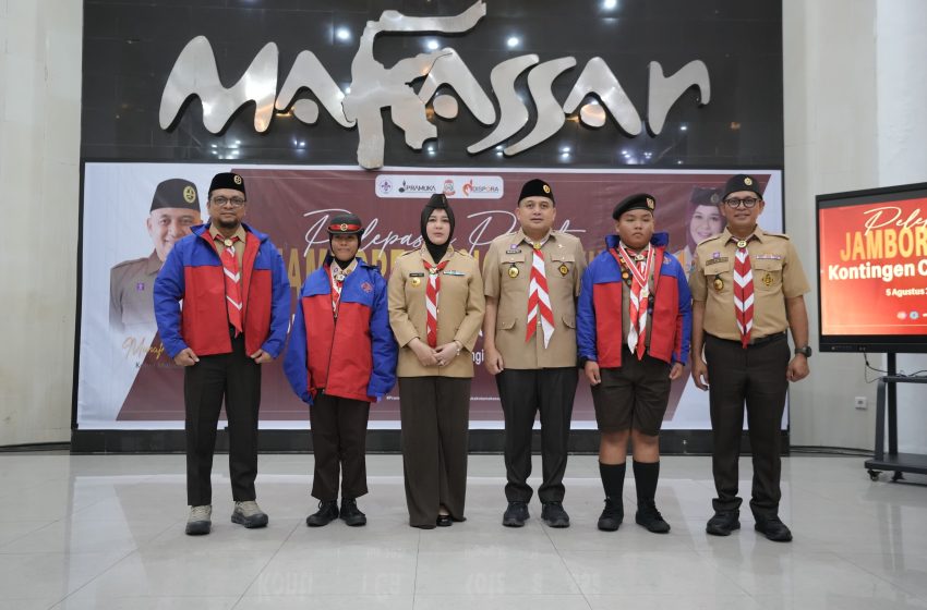 Munafri Bekali Kontingen Pramuka Makassar Semangat Menuju Jambore Nasional