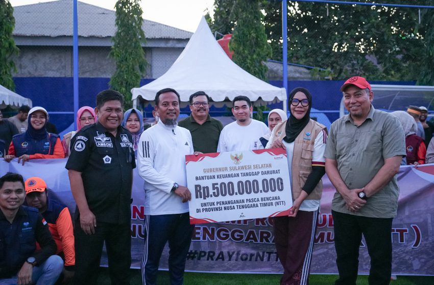  Pemprov Sulsel Salurkan  Rp500 Juta untuk Korban Gempa NTT