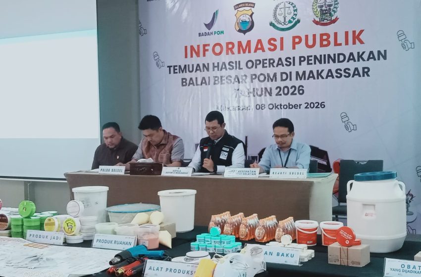  Campur Produk Legal dan Ilegal, Pabrik Kosmetik Rumahan di Gowa Dibongkar BBPOM