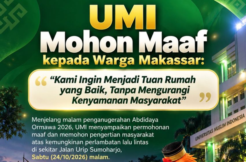  Abdidaya Ormawa 2026 Digelar Malam Ini, UMI Utamakan Kenyamanan Warga Makassar
